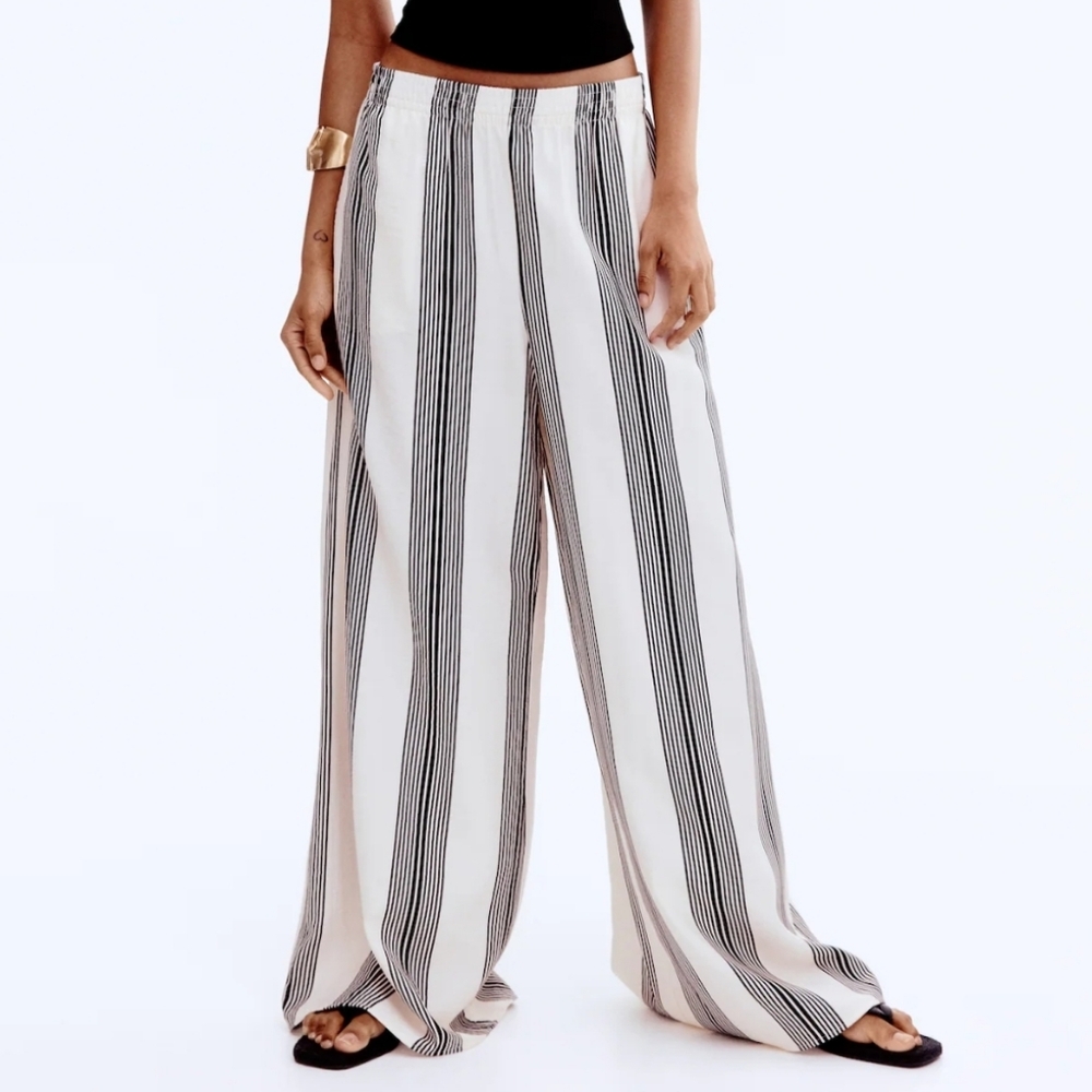 H&M Wide-Leg Pull-On Pants